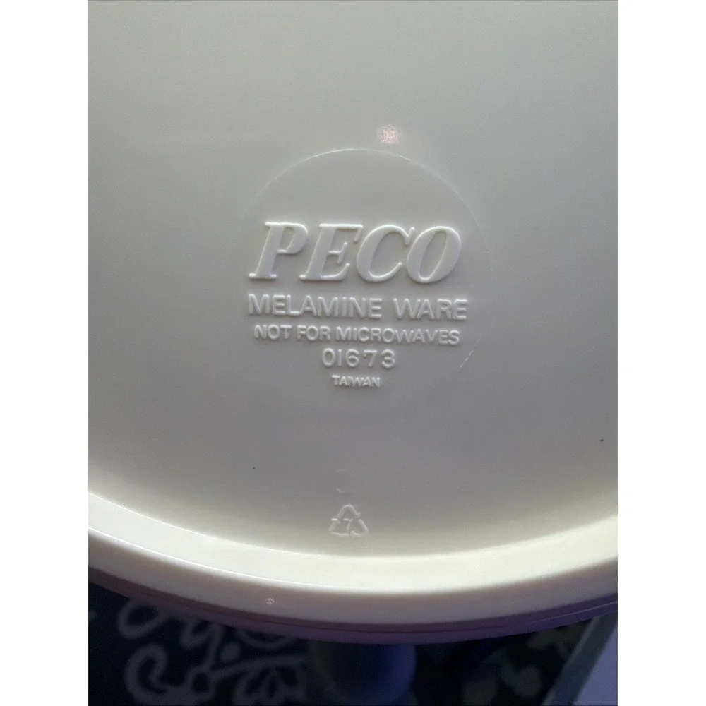 Peco Divided Plate Kids Cream Bunny Family Melamine Good Scalloped 01673 Vintage